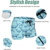 COOFANDY Mens Swim Trunks Swimwear Bathing Suit Swim Brief Square Leg Board Short S-3XL(1 – Blue Whales)