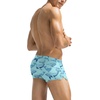 COOFANDY Mens Swim Trunks Swimwear Bathing Suit Swim Brief Square Leg Board Short S-3XL(1 – Blue Whales)