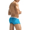 COOFANDY Mens Swim Trunks Swimwear Bathing Suit Swim Brief Square Leg Board Short S-3XL(1 – Blue and White)