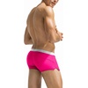 COOFANDY Mens Swim Trunks Swimwear Bathing Suit Swim Brief Square Leg Board Short S-3XL(1 – Fluorescent Pink and White)