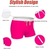 COOFANDY Mens Swim Trunks Swimwear Bathing Suit Swim Brief Square Leg Board Short S-3XL(1 – Fluorescent Pink and White)