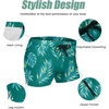 COOFANDY Mens Swim Trunks Swimwear Bathing Suit Swim Brief Square Leg Board Short S-3XL(1 – Green Leaf)