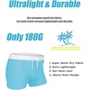 COOFANDY Mens Swim Trunks Swimwear Bathing Suit Swim Brief Square Leg Board Short S-3XL(1 – Ice Blue and White)