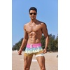 COOFANDY Mens Swim Trunks Swimwear Bathing Suit Swim Brief Square Leg Board Short S-3XL(1 – Multicolor Ice Cream)