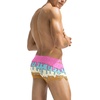 COOFANDY Mens Swim Trunks Swimwear Bathing Suit Swim Brief Square Leg Board Short S-3XL(1 – Multicolor Ice Cream)