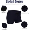 COOFANDY Mens Swim Trunks Swimwear Bathing Suit Swim Brief Square Leg Board Short S-3XL(1 – Navy Blue)