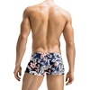 COOFANDY Mens Swim Trunks Swimwear Bathing Suit Swim Brief Square Leg Board Short S-3XL(1 – Navy Blue Flower)