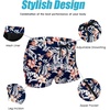 COOFANDY Mens Swim Trunks Swimwear Bathing Suit Swim Brief Square Leg Board Short S-3XL(1 – Navy Blue Flower)