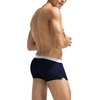 COOFANDY Mens Swim Trunks Swimwear Bathing Suit Swim Brief Square Leg Board Short S-3XL(1 – Navy and White)