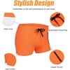 COOFANDY Mens Swim Trunks Swimwear Bathing Suit Swim Brief Square Leg Board Short S-3XL(1 – Orange)