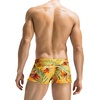 COOFANDY Mens Swim Trunks Swimwear Bathing Suit Swim Brief Square Leg Board Short S-3XL(1 – Orange Flower)