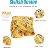 COOFANDY Mens Swim Trunks Swimwear Bathing Suit Swim Brief Square Leg Board Short S-3XL(1 – Orange Flower)