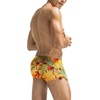 COOFANDY Mens Swim Trunks Swimwear Bathing Suit Swim Brief Square Leg Board Short S-3XL(1 – Orange Flower)