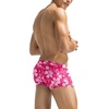 COOFANDY Mens Swim Trunks Swimwear Bathing Suit Swim Brief Square Leg Board Short S-3XL(1 – Pink Flower)