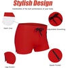 COOFANDY Mens Swim Trunks Swimwear Bathing Suit Swim Brief Square Leg Board Short S-3XL(1 – Red)