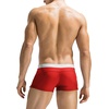 COOFANDY Mens Swim Trunks Swimwear Bathing Suit Swim Brief Square Leg Board Short S-3XL(1 – Red and White)