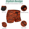 COOFANDY Mens Swim Trunks Swimwear Bathing Suit Swim Brief Square Leg Board Short S-3XL(1 – Striped Orange)