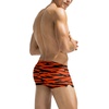 COOFANDY Mens Swim Trunks Swimwear Bathing Suit Swim Brief Square Leg Board Short S-3XL(1 – Striped Orange)