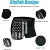 COOFANDY Mens Swim Trunks Swimwear Bathing Suit Swim Brief Square Leg Board Short S-3XL(American Flag(black))