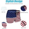 COOFANDY Mens Swim Trunks Swimwear Bathing Suit Swim Brief Square Leg Board Short S-3XL(American Flag(deep Navy))