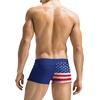 COOFANDY Mens Swim Trunks Swimwear Bathing Suit Swim Brief Square Leg Board Short S-3XL(American Flag(navy))
