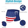 COOFANDY Mens Swim Trunks Swimwear Bathing Suit Swim Brief Square Leg Board Short S-3XL(American Flag(navy))