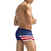 COOFANDY Mens Swim Trunks Swimwear Bathing Suit Swim Brief Square Leg Board Short S-3XL(American Flag(navy))