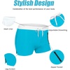 COOFANDY Mens Swim Trunks Swimwear Bathing Suit Swim Brief Square Leg Board Short S-3XL(Aquamarine Blue)