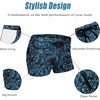 COOFANDY Mens Swim Trunks Swimwear Bathing Suit Swim Brief Square Leg Board Short S-3XL(Blue Leaf and Black)