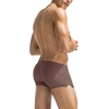 COOFANDY Mens Swim Trunks Swimwear Bathing Suit Swim Brief Square Leg Board Short S-3XL(Brown)