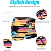 COOFANDY Mens Swim Trunks Swimwear Bathing Suit Swim Brief Square Leg Board Short S-3XL(Colorful Ribbon)