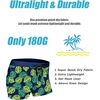 COOFANDY Mens Swim Trunks Swimwear Bathing Suit Swim Brief Square Leg Board Short S-3XL(Green Monstera)