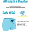 COOFANDY Mens Swim Trunks Swimwear Bathing Suit Swim Brief Square Leg Board Short S-3XL(Ice Blue)