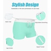 COOFANDY Mens Swim Trunks Swimwear Bathing Suit Swim Brief Square Leg Board Short S-3XL(Ice Green)