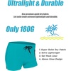 COOFANDY Mens Swim Trunks Swimwear Bathing Suit Swim Brief Square Leg Board Short S-3XL(Peacock Blue)
