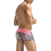 COOFANDY Mens Swim Trunks Swimwear Bathing Suit Swim Brief Square Leg Board Short S-3XL(Stripe and Flower)