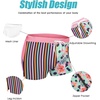 COOFANDY Mens Swim Trunks Swimwear Bathing Suit Swim Brief Square Leg Board Short S-3XL(Stripe and Flower)