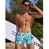 COOFANDY Mens Swim Trunks Swimwear Bathing Suit Swim Brief Square Leg Board Short S-3XL(Tropical Leaves)