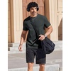 COOFANDY Mens T Shirts Short Sleeve Heavyweight Tshirt Casual Crew Neck Tee Shirts for Men(Army Green)