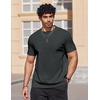 COOFANDY Mens T Shirts Short Sleeve Heavyweight Tshirt Casual Crew Neck Tee Shirts for Men(Army Green)