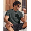 COOFANDY Mens T Shirts Short Sleeve Heavyweight Tshirt Casual Crew Neck Tee Shirts for Men(Army Green)