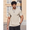 COOFANDY Mens T Shirts Short Sleeve Heavyweight Tshirt Casual Crew Neck Tee Shirts for Men(Beige)