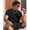 COOFANDY Mens T Shirts Short Sleeve Heavyweight Tshirt Casual Crew Neck Tee Shirts for Men(Black)