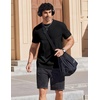 COOFANDY Mens T Shirts Short Sleeve Heavyweight Tshirt Casual Crew Neck Tee Shirts for Men(Black)