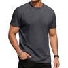 COOFANDY Mens T Shirts Short Sleeve Heavyweight Tshirt Casual Crew Neck Tee Shirts for Men(Dark Grey)