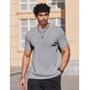 COOFANDY Mens T Shirts Short Sleeve Heavyweight Tshirt Casual Crew Neck Tee Shirts for Men(Grey)