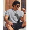 COOFANDY Mens T Shirts Short Sleeve Heavyweight Tshirt Casual Crew Neck Tee Shirts for Men(Grey)