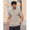 COOFANDY Mens T Shirts Short Sleeve Heavyweight Tshirt Casual Crew Neck Tee Shirts for Men(Khaki)