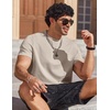 COOFANDY Mens T Shirts Short Sleeve Heavyweight Tshirt Casual Crew Neck Tee Shirts for Men(Khaki)