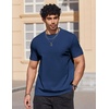 COOFANDY Mens T Shirts Short Sleeve Heavyweight Tshirt Casual Crew Neck Tee Shirts for Men(Navy Blue)